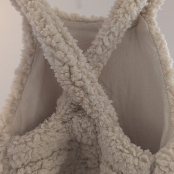 ๐ 2 for 30 ๐ Zara Baby Sherpa Fleece Overalls | 9โ12M | Neutral Teddy Romper - Picture 5 of 7